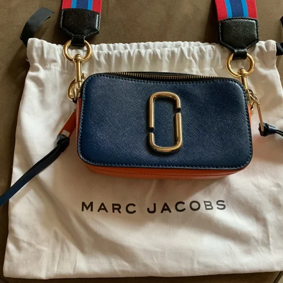 Authentic Rare Marc Jacobs Snapshot Blue Sea Multi Camera Crossbody Shoulder Bag - Picture 2 of 16